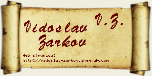Vidoslav Žarkov vizit kartica